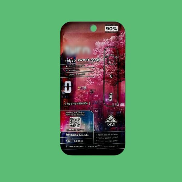 Buy THC Vape Pan 1 ML TURN “Tokyo Sweet Rose” (Vapes) - UK online dispensary